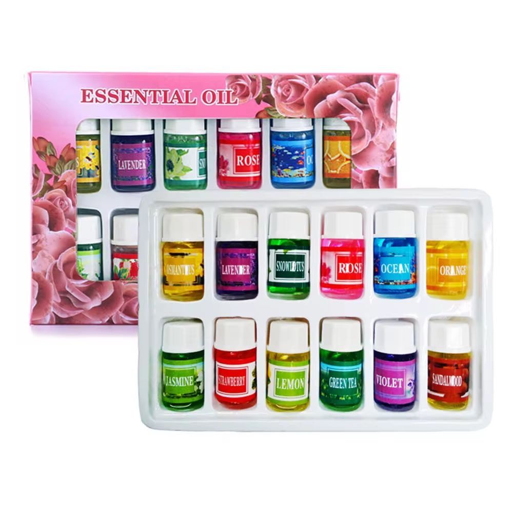 Kit 12 Unidades De Essências Aromáticas Para Humidificador E Difusor Elétrico – Uso Diário