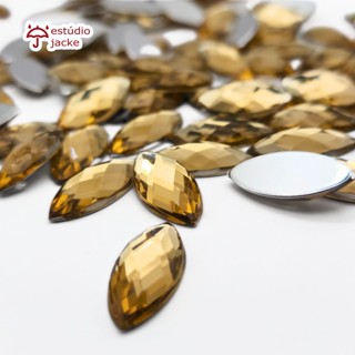 Chaton Navete Sextavado 9x20mm – Caque – Base Reta para Colagem em Oferta na Shopee