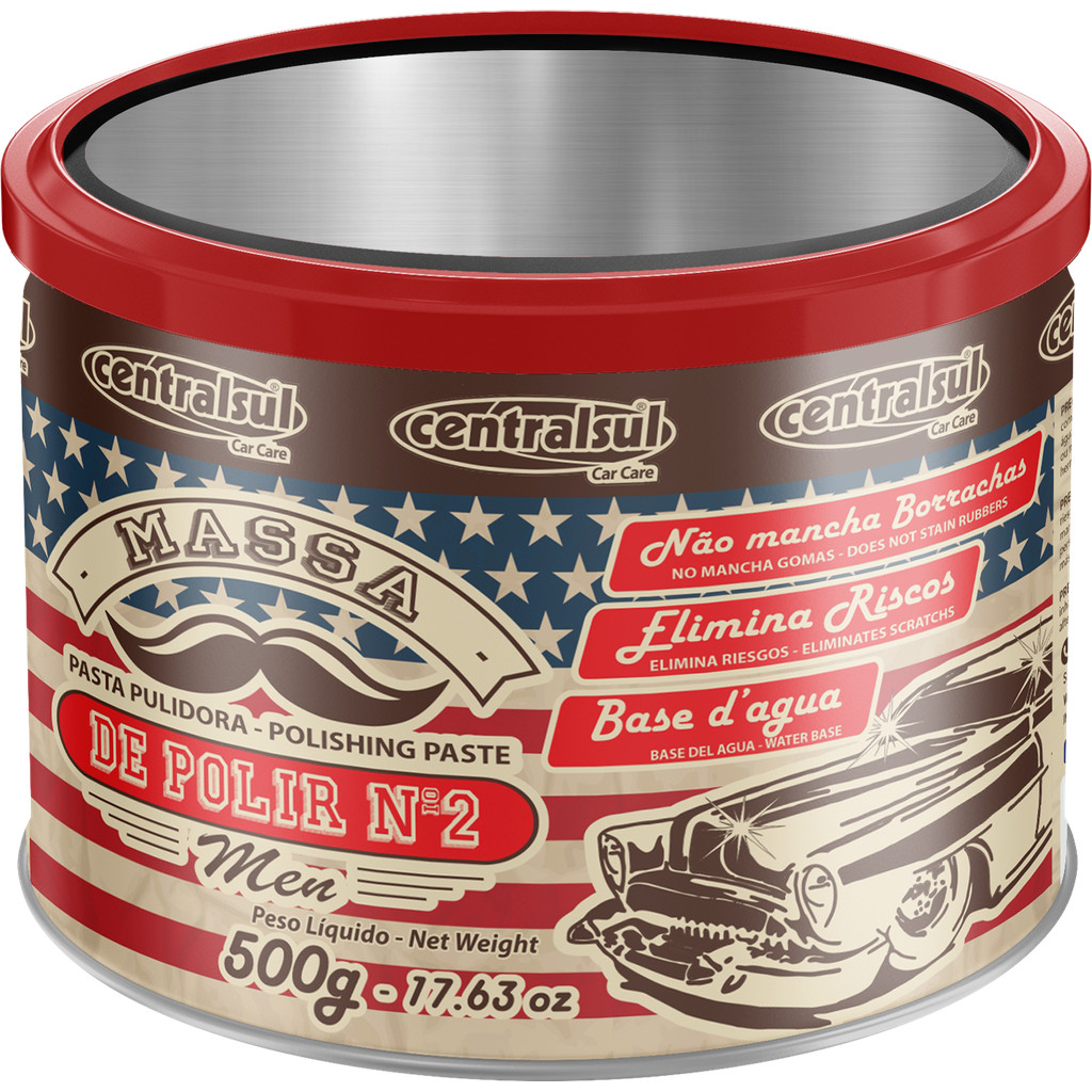 Massa Polidora 500g – Remove Arranhões, Restaura Brilho e Protege Pintura Automotiva