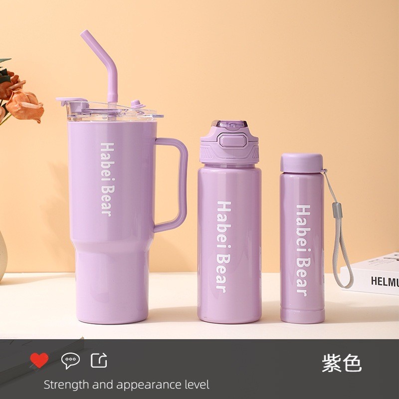 Kit 3 Garrafa Copo Tendência Agua Squeeze  Lembretes beber Agua-Envio em breve
