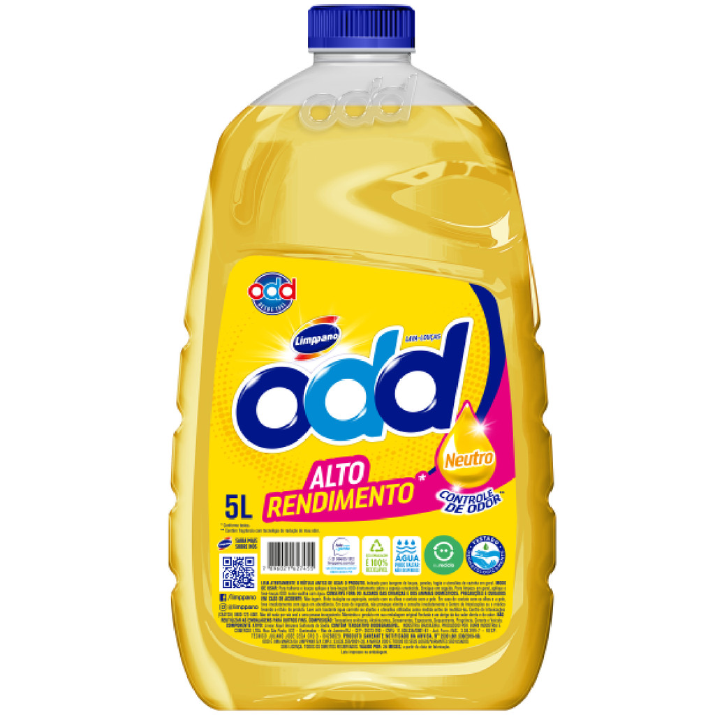 Detergente Lava Louças ODD Neutro - 5L em Oferta na Shopee