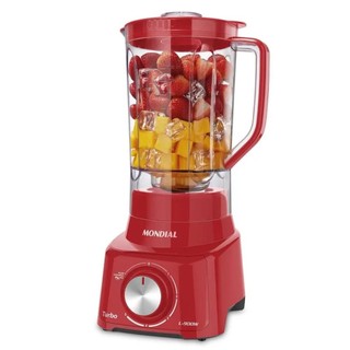 Liquidificador Mondial Turbo Full 2,7L com 5 Velocidades 900W Vermelho 220V - L-900 FR