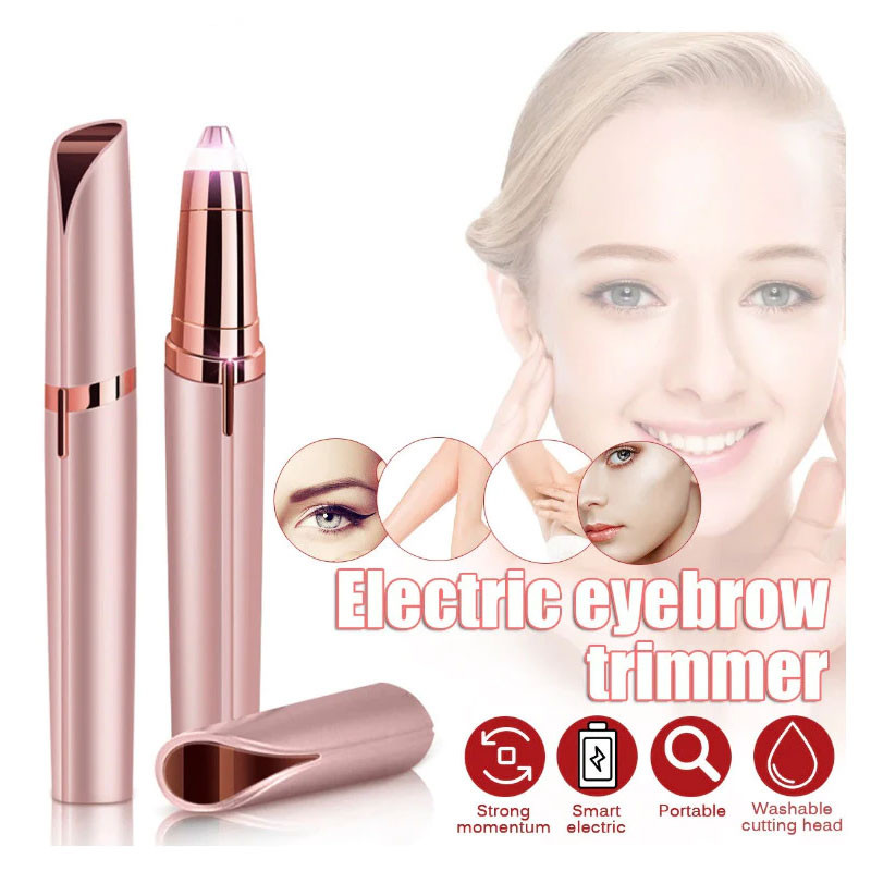 Aparador Elétrico de Sobrancelha Feminino - Portátil, Automático , Carregamento Usb Depilador Facial
