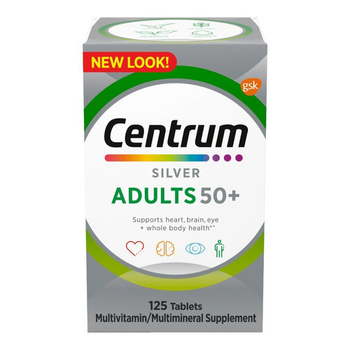 Multivitaminico Centrum Silver Adults50+ C/125tablets Eua Sabor S/sabor