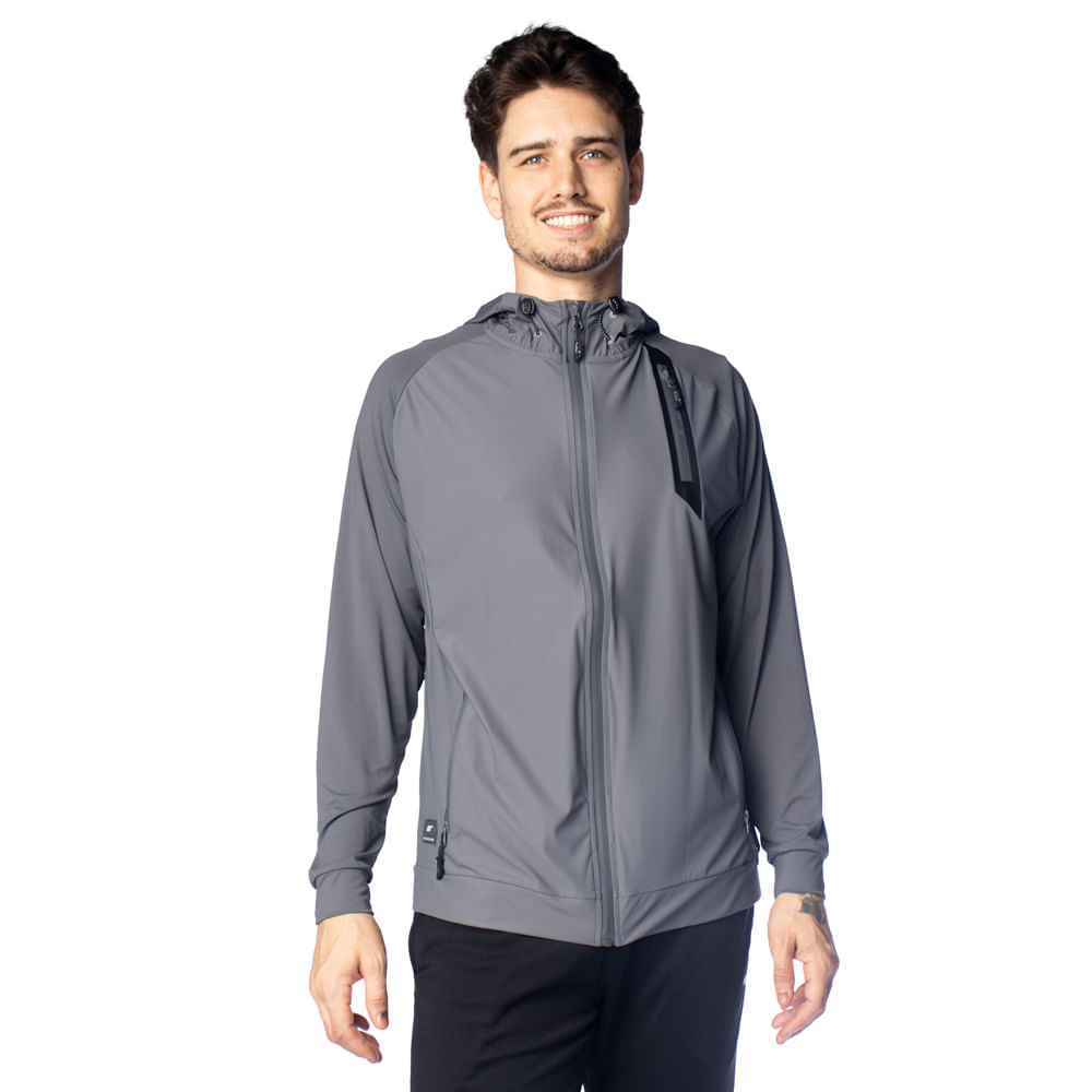 Jaqueta Masculina Ninety Eight Corta Vento Cinza em Oferta na Shopee