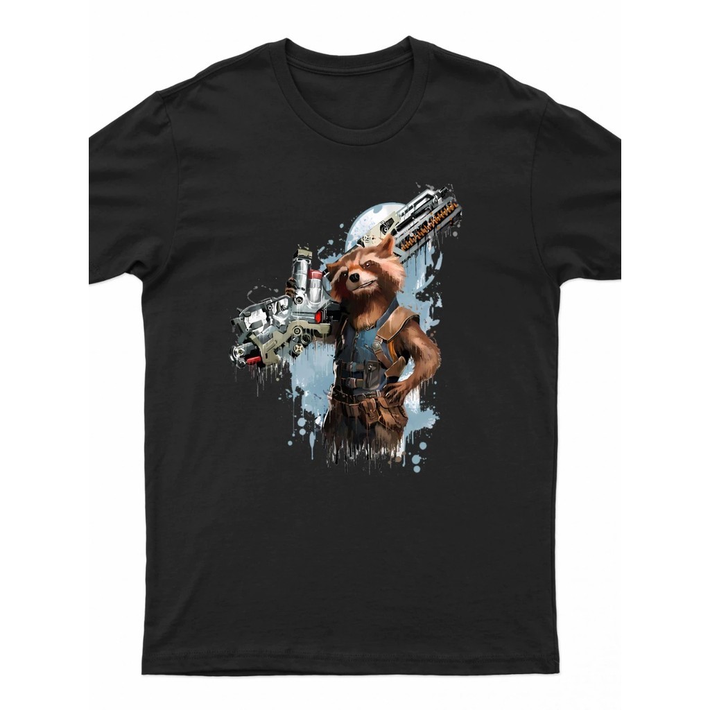 Camiseta Unissex Rocket Tático Filme Herói Vingador - Camisa de Malha 100% Algodão - Envio Rápido - Polar Clothing Store