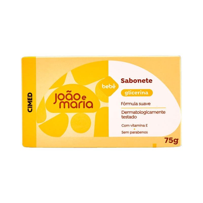 Sabonete em Barra Glicerina João e Maria Bebê 75g em Oferta na Shopee