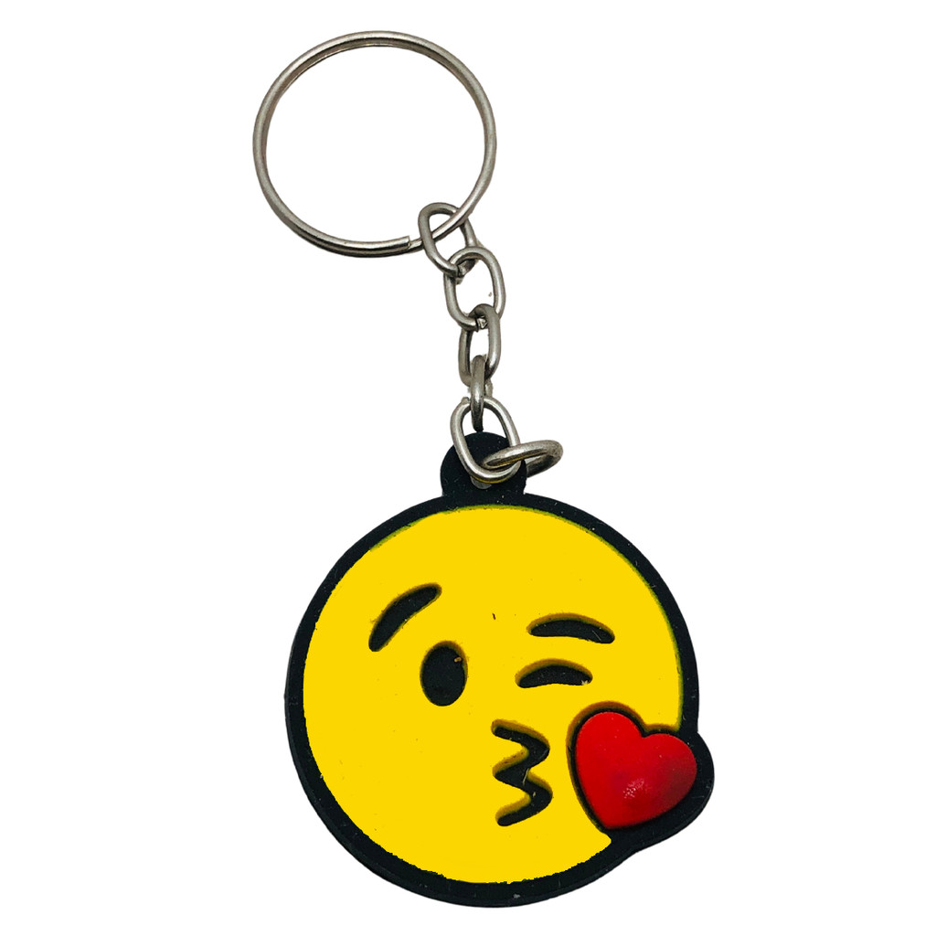 Chaveiro Emborrachado Emoji Beijo
