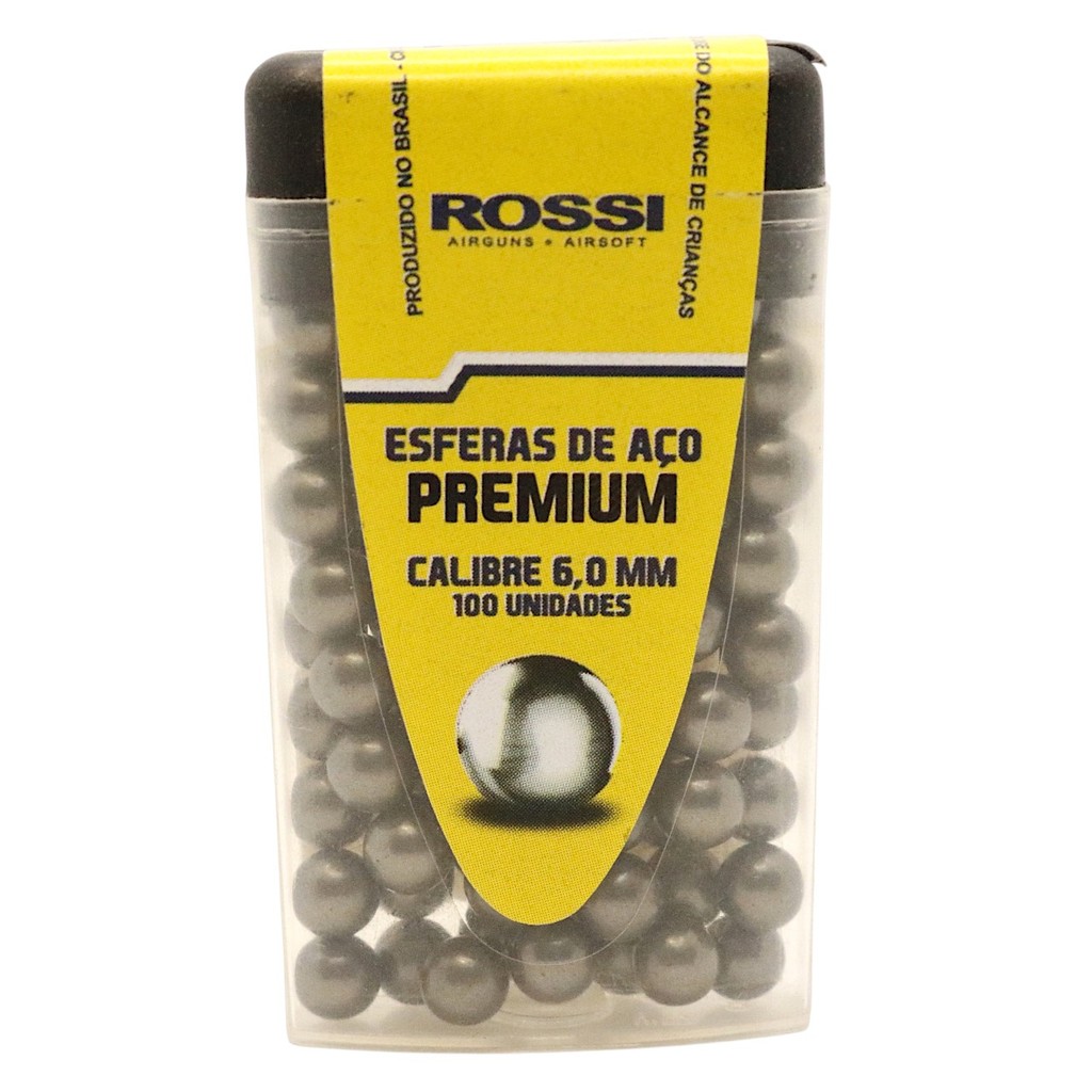 Esferas de Aço Rossi Premium Cal. 6mm 0,88g - 100un