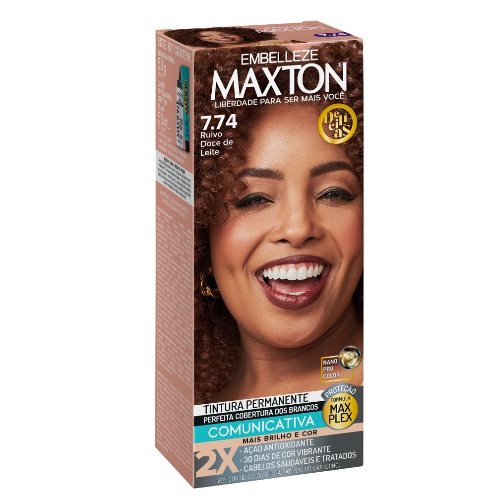 Tintura Maxton Creme Ruivo Doce De Leite 7.74 - Beauty