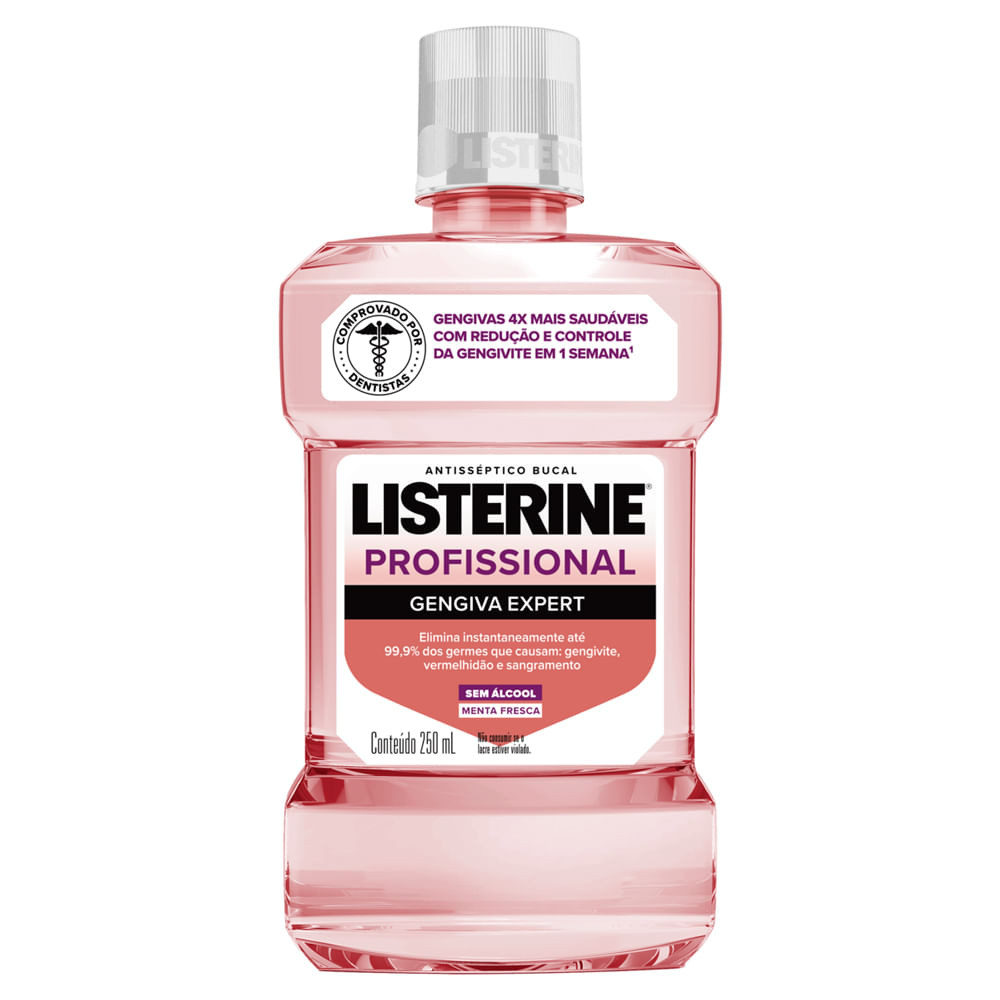 Antisséptico Bucal Listerine Profissional Gengiva Expert Sabor Menta Fresca Sem Álcool 250ml - Health