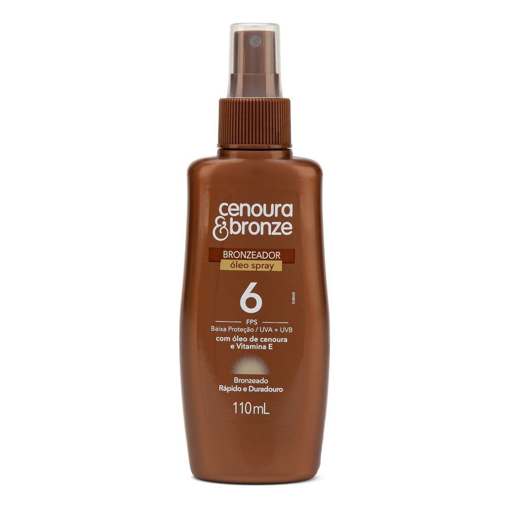 Óleo Bronzeador FPS 6 Cenoura e Bronze 110ml - Beauty