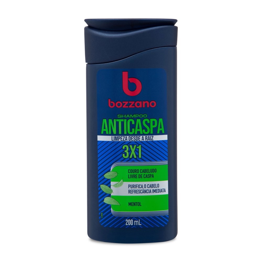 Shampoo Anticaspa Bozzano Mentol 200ml - Beauty
