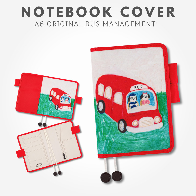 Hobonichi Techo Original (A6) Notebook Cover by Keiko Shibata / Bus Management, Mr. and Mrs. Inoue