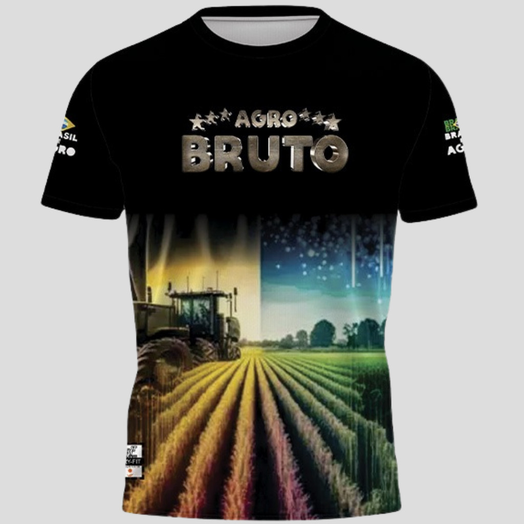 Camiseta Agro Bruto Agricultura Fazendeiro Country Camisa  Fazenda T shirt Dry Fit