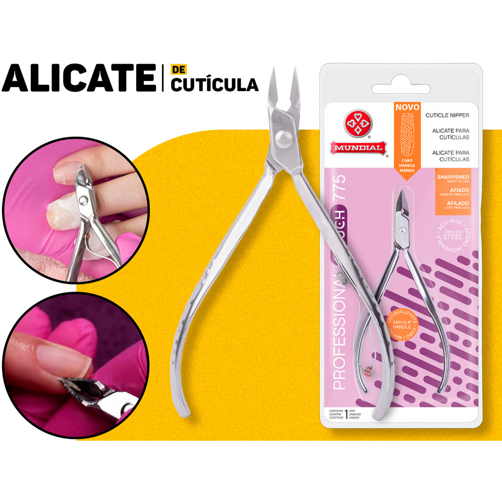 Alicate de Cutícula 775 Professional Touch Aço Inox Mundial em Oferta na Shopee