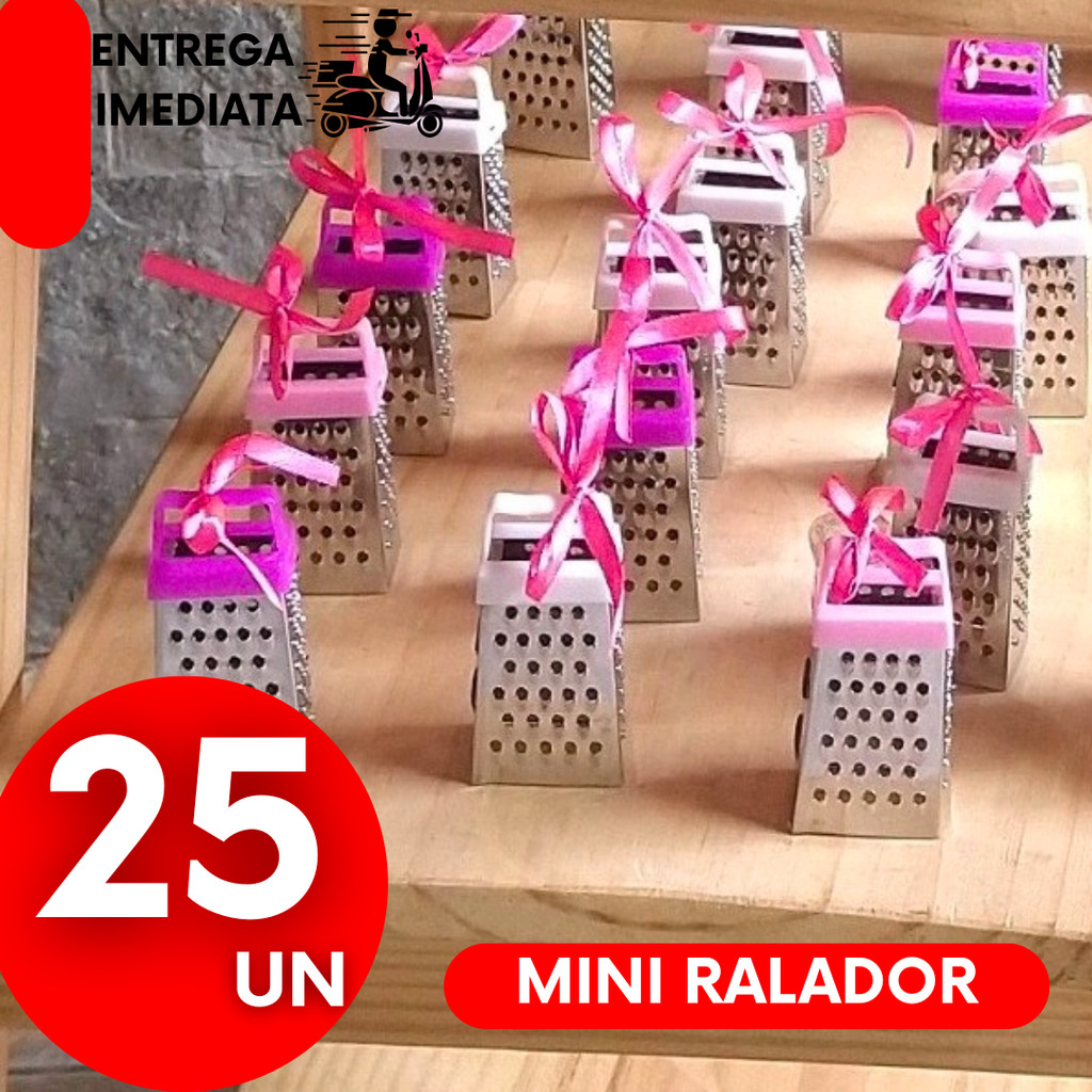Kit 25 Mini Ralador Ideal Para Lembrancinhas Rala Queijo Legumes Alho Utensílios De Cozinha Chá de Cozinha e Panela