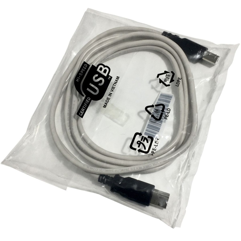 Cabo USB para Epson L110 L210 L355 L365 L475 L495 L555 L1110 L3110 L3150 L3210 L3250 L4150 L4160 L4260 L5190 XP401 XP411