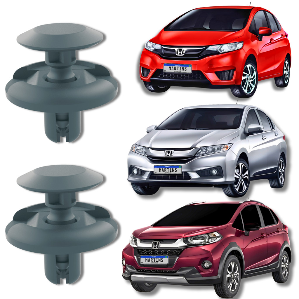 Kit de 10 Grampos de Pressão do Parabarro Dianteiro City Civic Crv Fit Hrv Wrv 2008 a 2025