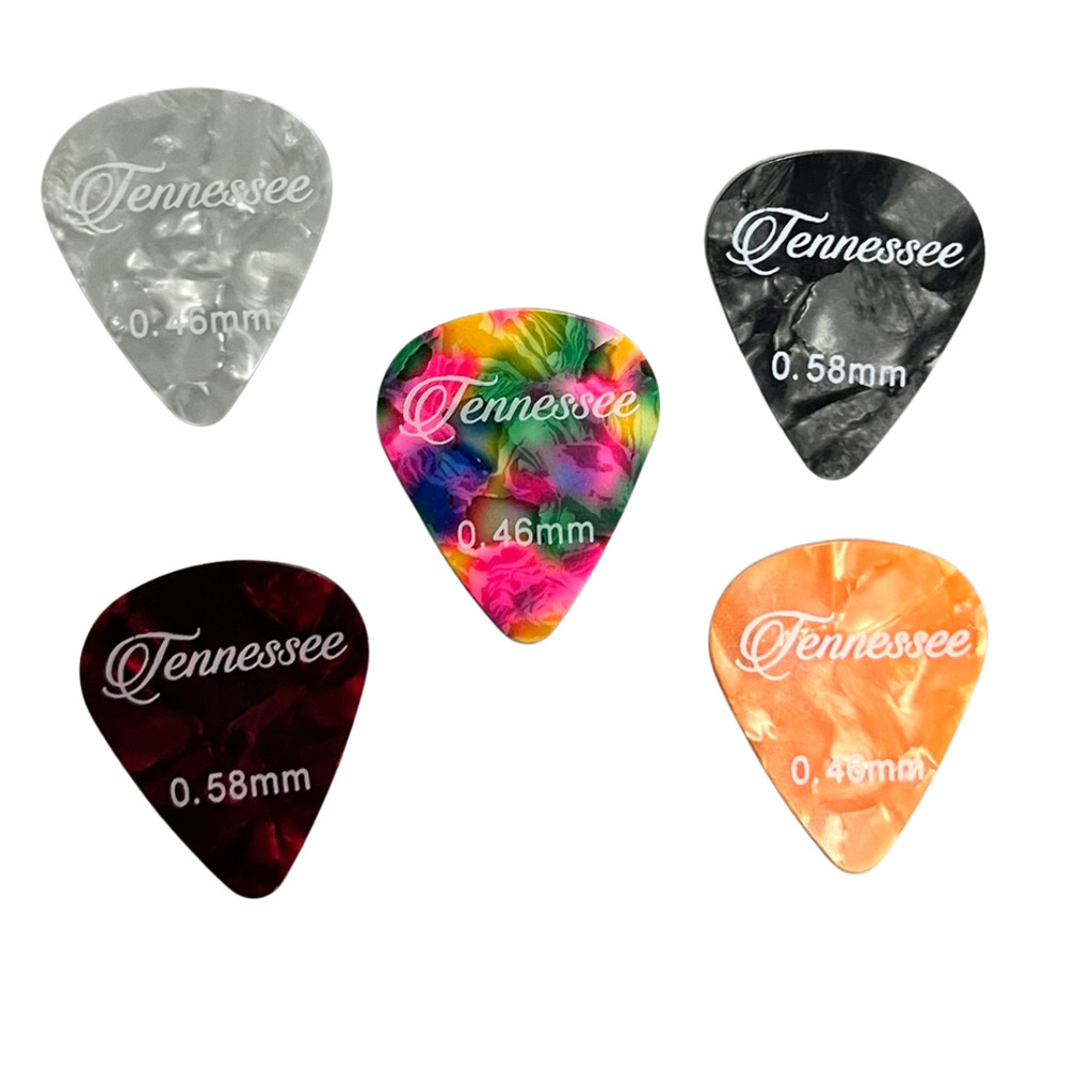 Kit 5 Palhetas Tenesse Liverpool Coloridas marmorizadas em Oferta na Shopee