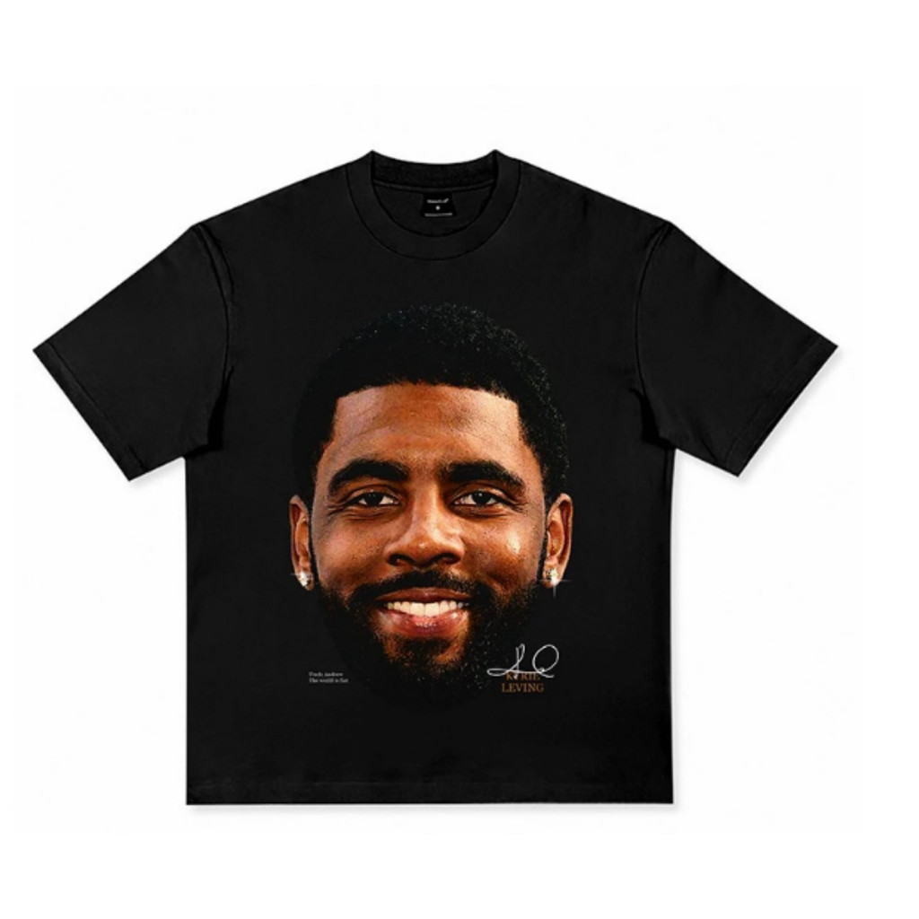 Camiseta Estampada Irving De Manga Curta Com A Estrela Do Basquete Americano, Camiseta Unissex 100% Algodão