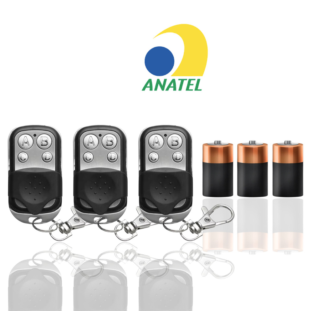 Controle ORIGINAL de Portão Electrónico Remoto Compatível 433Mhz automático Garagem 4 Botões Residencial universal em Oferta na Shopee
