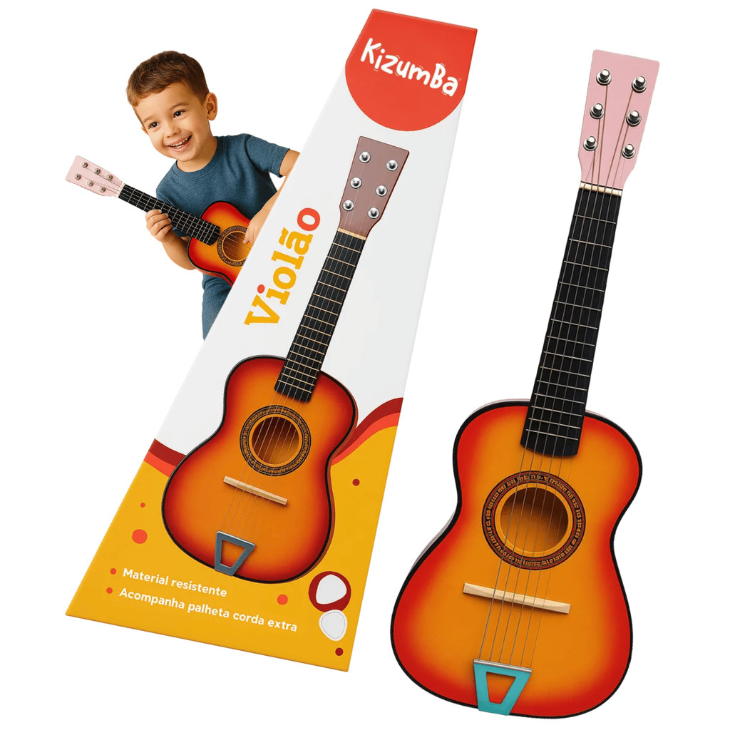 Mini Violão Semi Profissional Para Crianças Infantil Corda Aço Acústico Instrumento Musical Kizumba em Oferta na Shopee