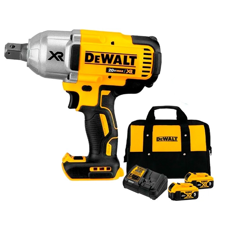 Kit Chave De Impacto 34" 20V Dewalt DCF897B-B3 2 Baterias 5Ah DCB205-B3 Carregador DCB115…