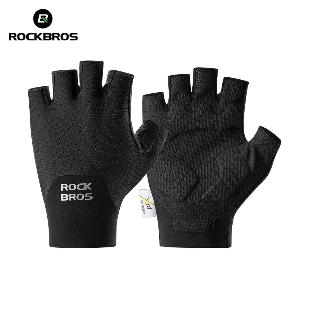 ROCKBROS Luvas De Ciclismo Absorção De Choque Verão Respirável Antiderrapante MBT Bicicleta De Estrada Equipamentos