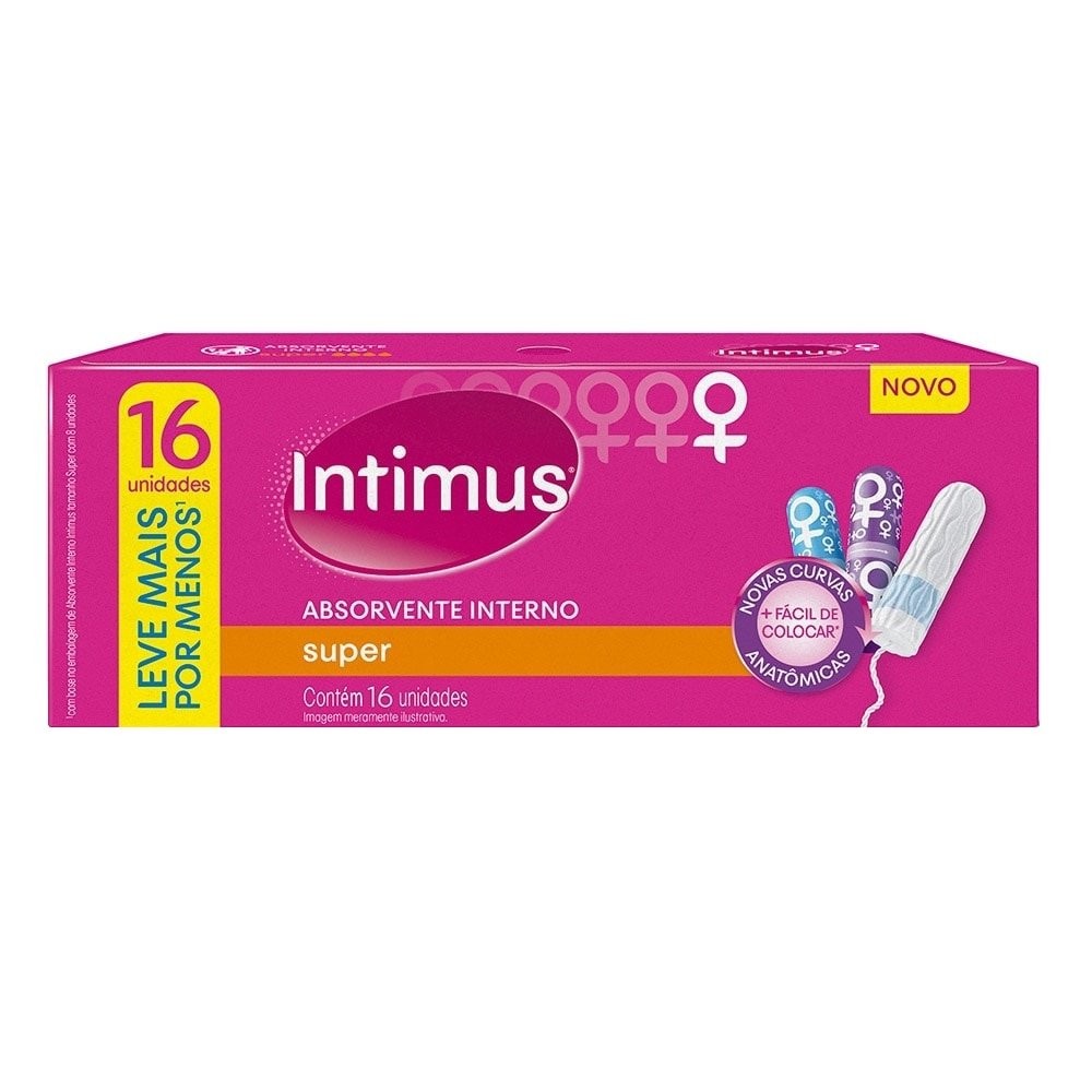 Absorvente Intimus Interno Super Embalagem com 16 Unidades em Oferta na Shopee