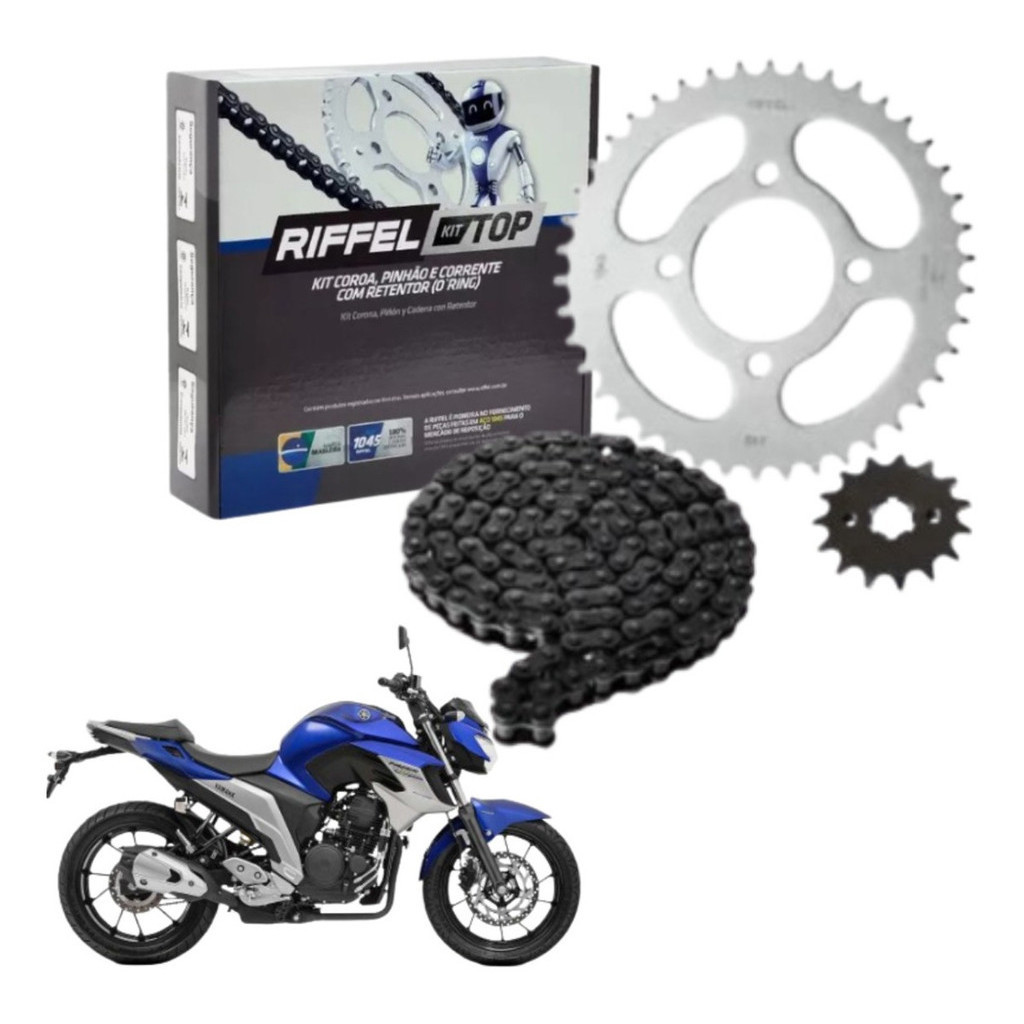 Kit Relação Transmissão Fazer 250 Com Retentor 2006 A 2017