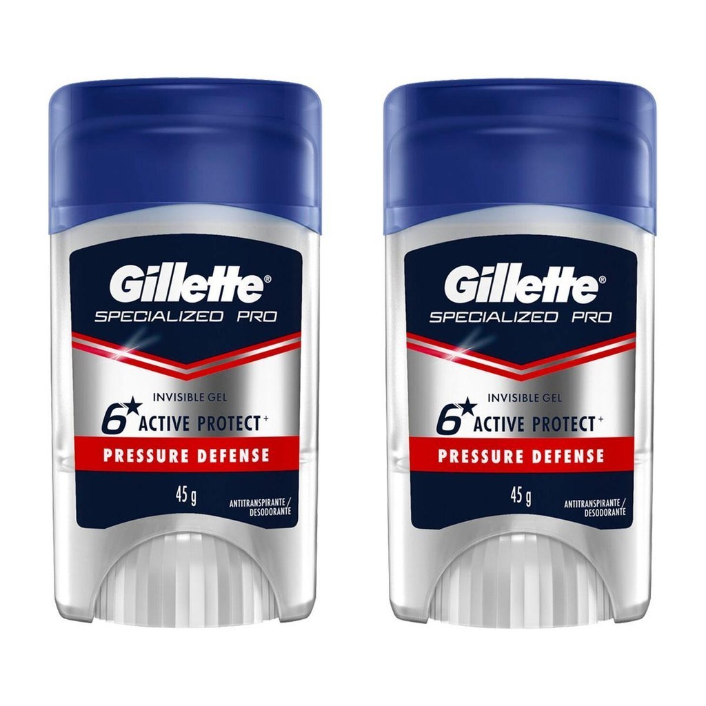 Kit Desodorante Gillette Clinical Gel Pressure Defense 45g Com 2 - Beauty