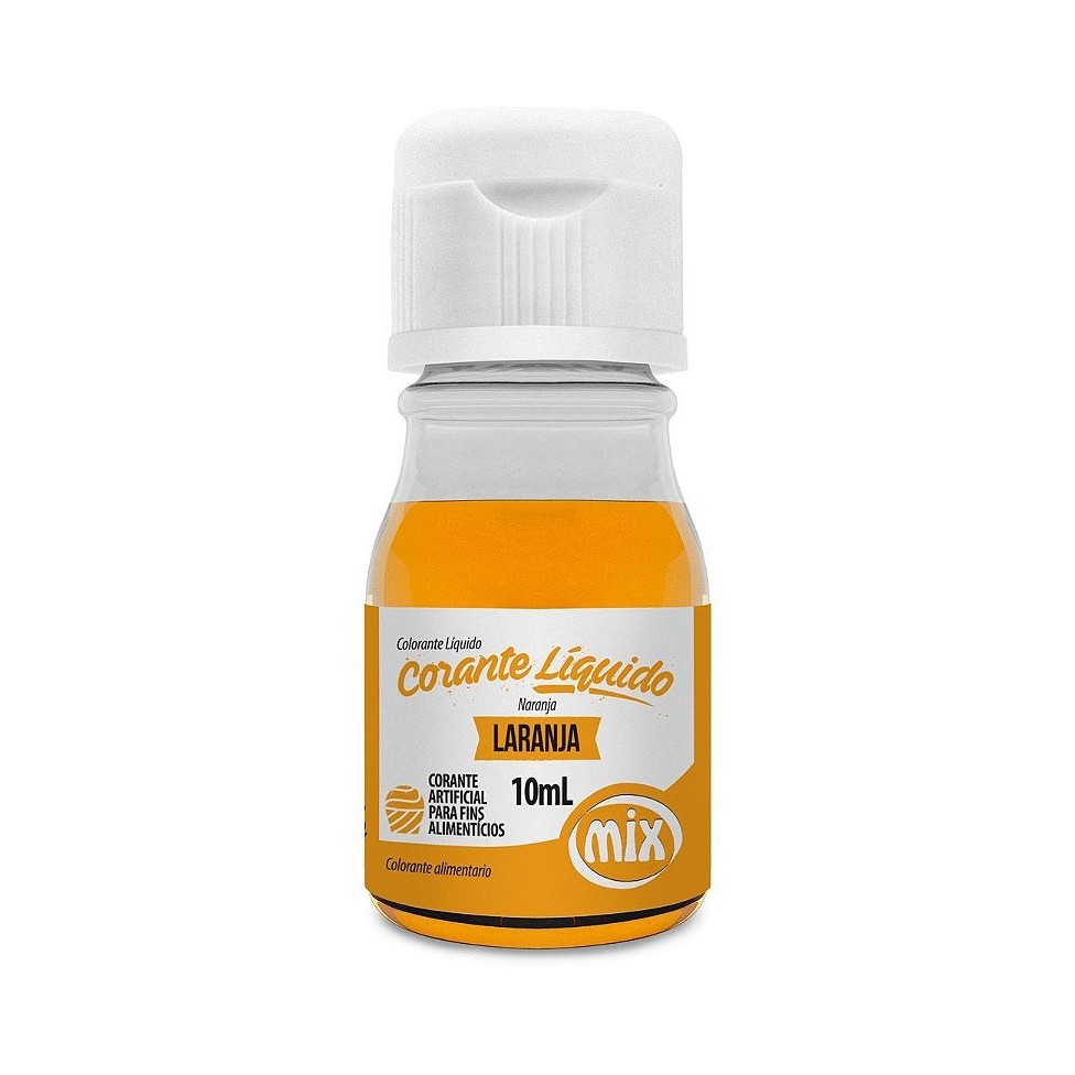 Corante Liquido Laranja 10ml Mix