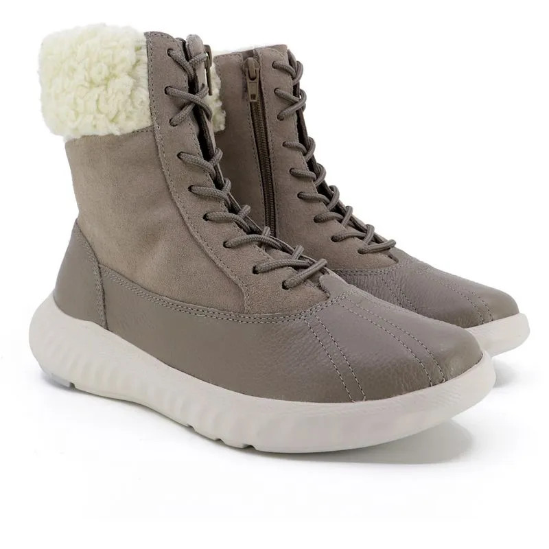 Tênis Feminino Usaflex Cano Médio Abotinado Botinha Couro