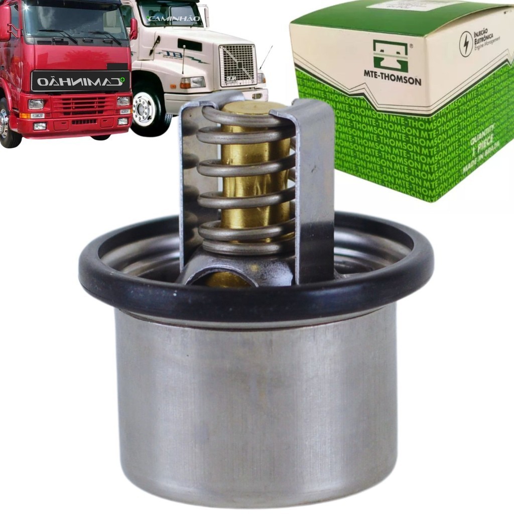 Válvula Termostática Volvo NL10 / NL12 / EDC / FH - 71ºC - TD122 TD123 D12A D12C D12D (90357602)
