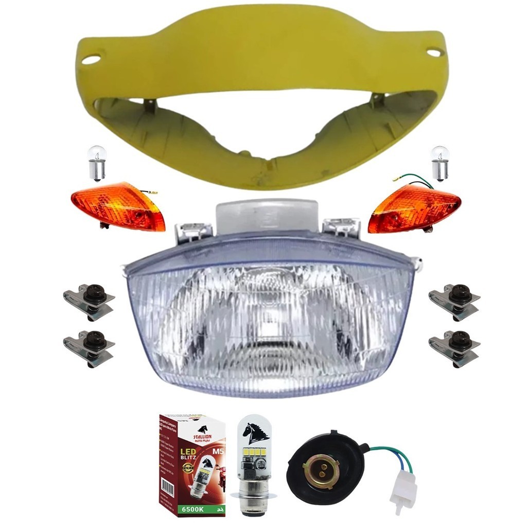 Carenagem Farol Amarelo Biz 100 98.99 Bloco, Pisca, Soquete