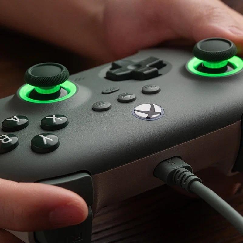 Detalhes do 8BitDo Ultimate C Controlador De Jogos Com Fio Para Xbox , RGB Lighting Fire Ring E Joysticks De Efeito Hall , Windows 10/11