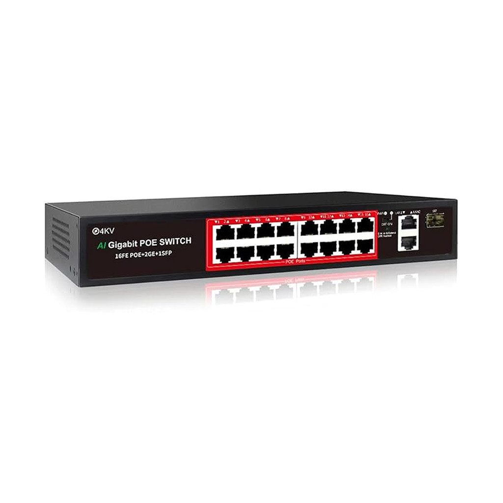 Switch POE 16P 10/100M O-Tech HOE30516P