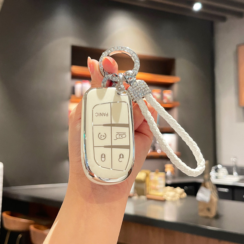 3 5 Botões TPU Capa Do Estojo Com Chave Para Carro Jeep Renegade Grand Cherokee For Dodge Ram Charger 1500 Challenger