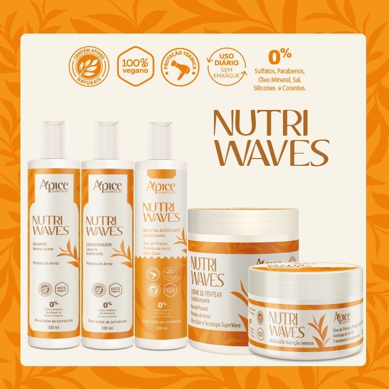 Gelatina Apice Nutri Waves Condicionante e Acidificante Apse - 300ml — imagem 2 de 2