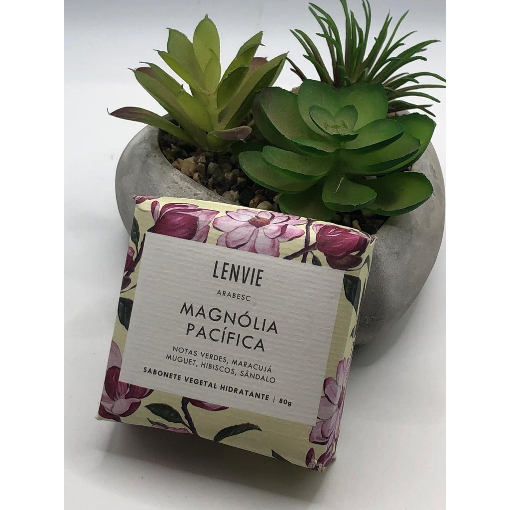 SABONETE VEGETAL EM BARRA MAGNOLIA PACIFICA ARABESC - 80G