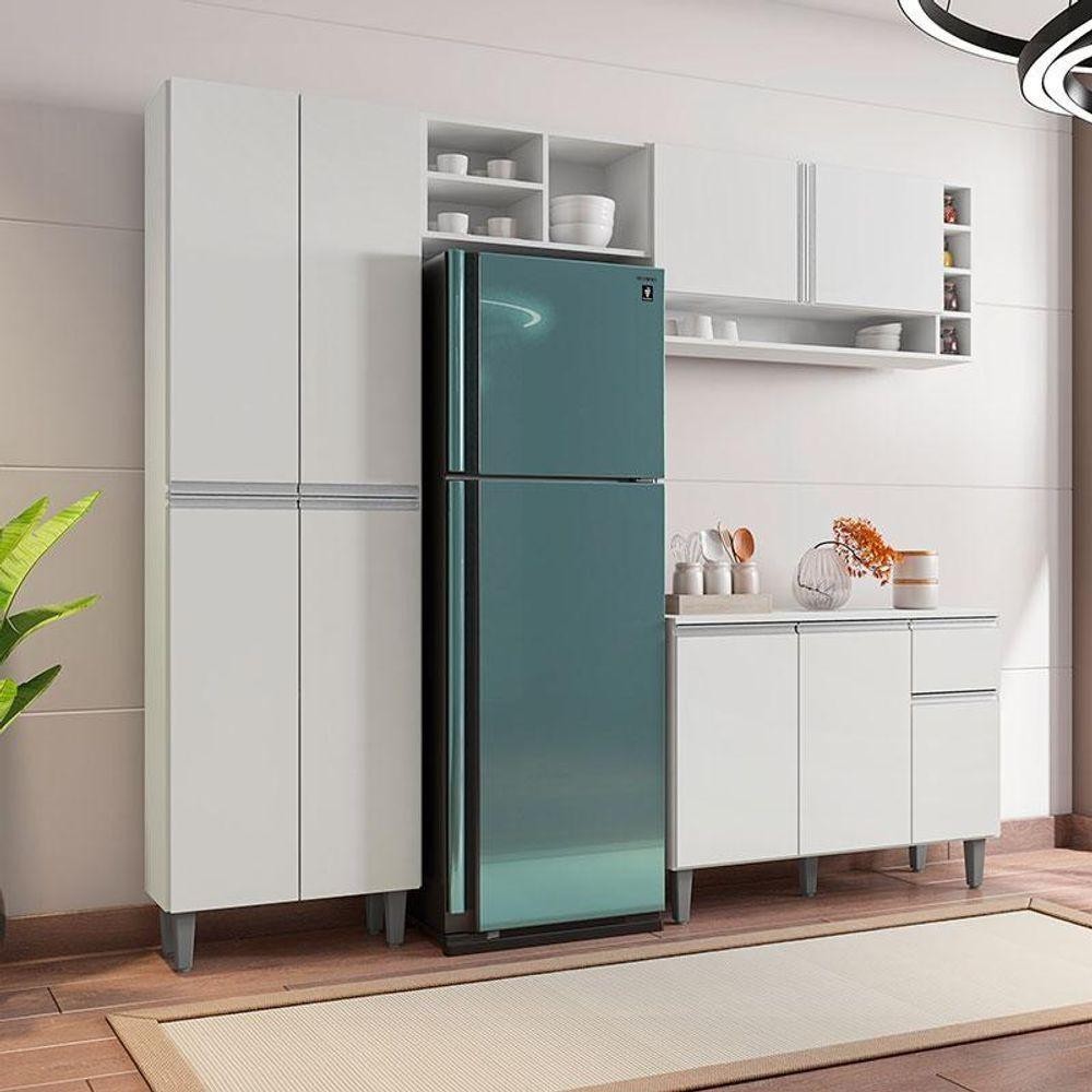 Cozinha Ambiente Vanessa Branco Brilho - Ajl em Oferta na Shopee