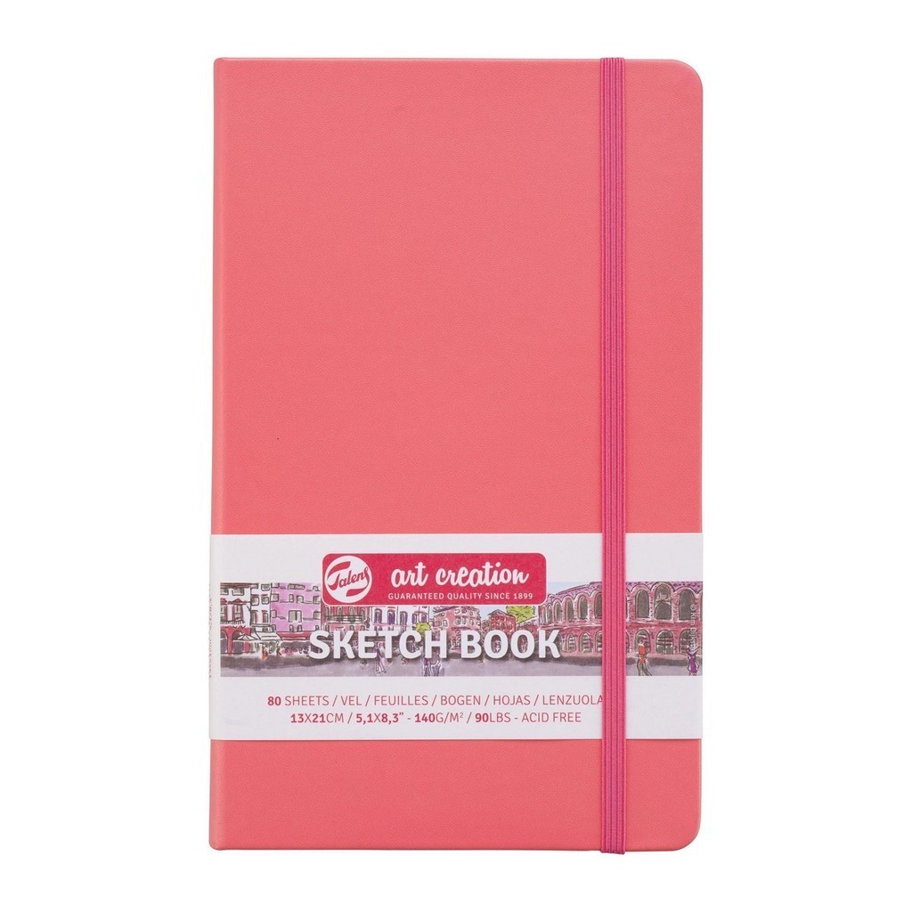 SKETCHBOOK TALENS CORAL 13X21cm 80 FOLHAS