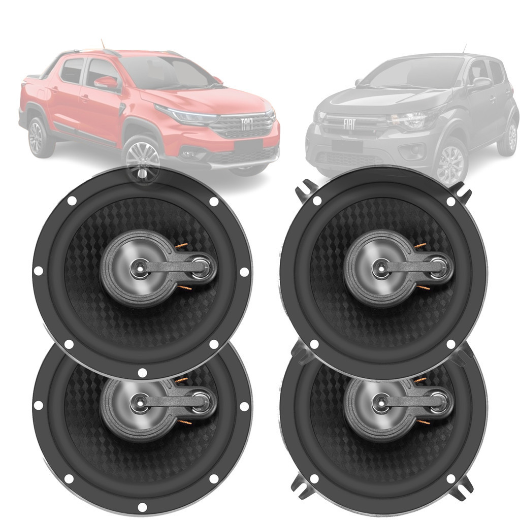Alto Falante Triaxial 6Pol 220w + Aro Fiat Mobi Strada Dupla em Oferta na Shopee