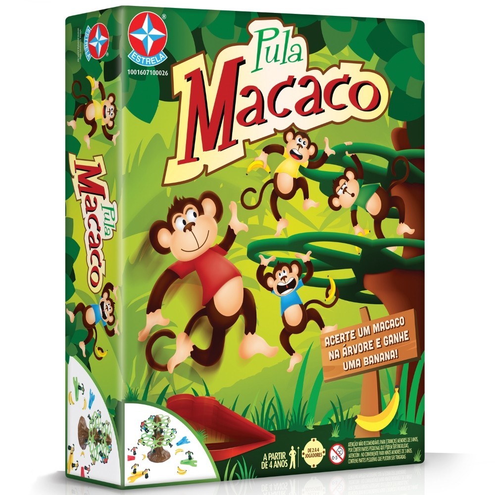 JOGO PULA MACACO ESTRELA ÁRVORES BANANAS ESTRATÉGIA BRINQUEDOS INFANTIL EQUILÍBRIO FAMÍLIA GALHOS - Hobbies & Collections