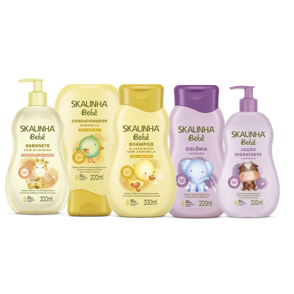 Kit Cuidado Bebê Infantil Hidrata Camomila Lavanda Skalinha em Oferta na Shopee