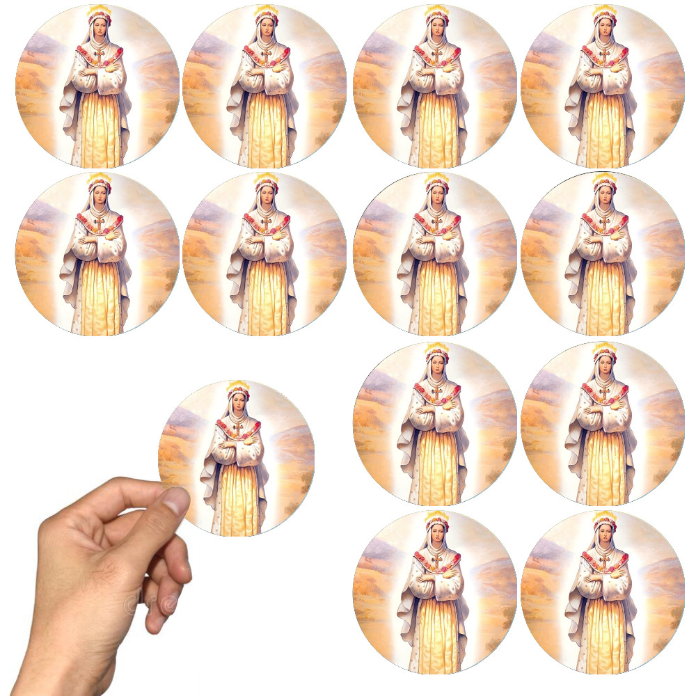 Kit 48 Adesivos Nossa Senhora Salete Religiosos Catolico