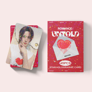 50-124pcs EN Holographic Postcards ROMANCE UNTOLD MEMORABILIA HEESEUNG SUNGHOON JAKE JAY JUNGWON NI-KI SUNOO Solo Laser Hologram Lomo Cards Photocards em Oferta na Shopee