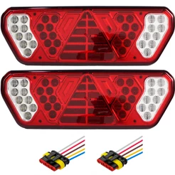 PAR Lanterna Traseira Caminhão Carreta Guerra LED 12V +Conector
