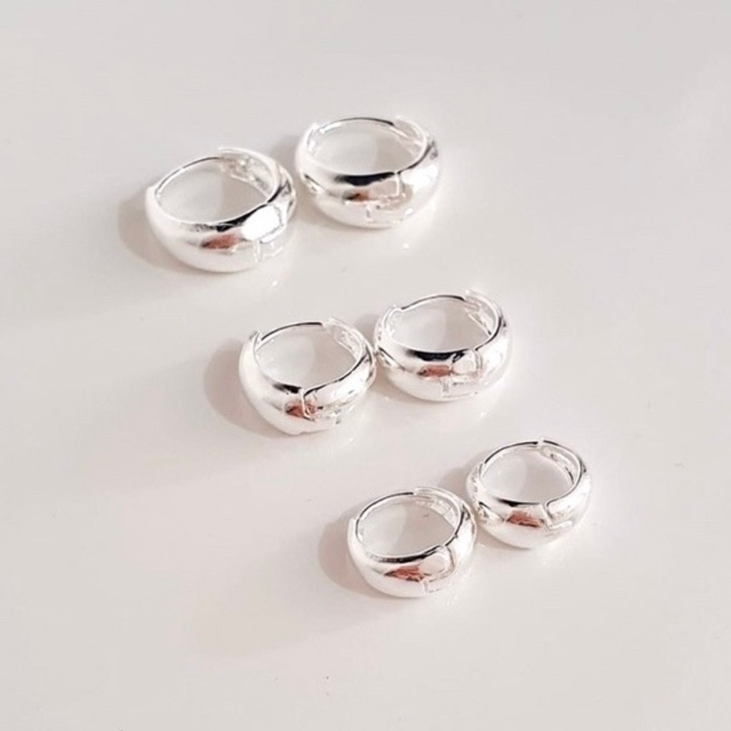 Kit Trio Argolas Banhadas a prata 925 9mm 11mm 13mm em Oferta na Shopee